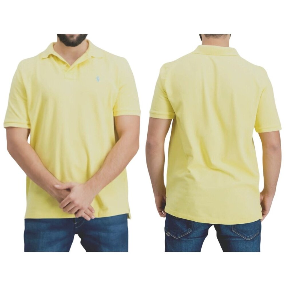 Polo Ralph Lauren Men's Light Yellow Classic Fit Short Sleeve Polo Shirt Sz L/G